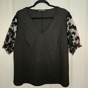Shein Curve Black Tee 1XL